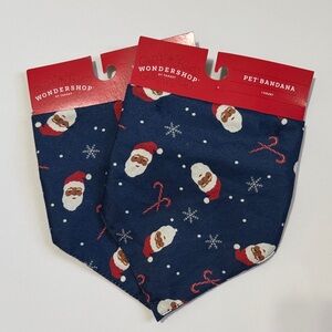 Wondershop Navy Santa & Candy Cane Pet Bandanas